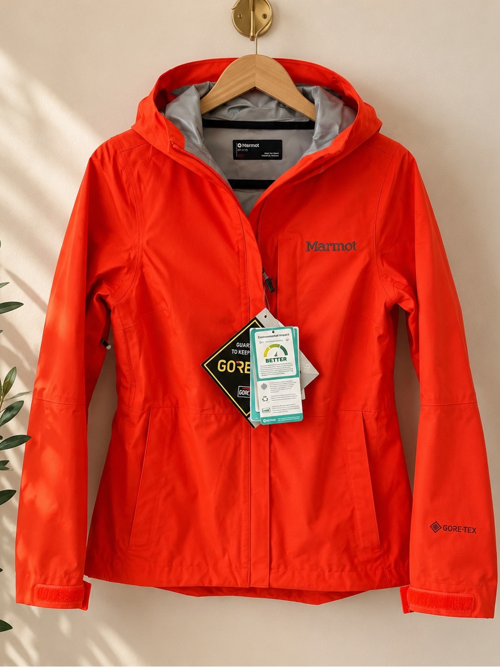 Marmot Minimalist GORE-TEX Paclite Rain Jacket Red Sun XS NWT